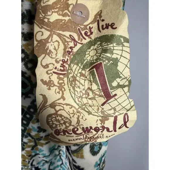 NWT One World Women’s Paisley Print Jogger Pants Boho Elastic Waist Size Medium - Picture 5 of 6